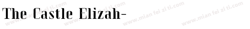 The Castle Elizah字体转换